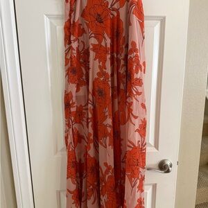 Topshop Peach and Orange Dress